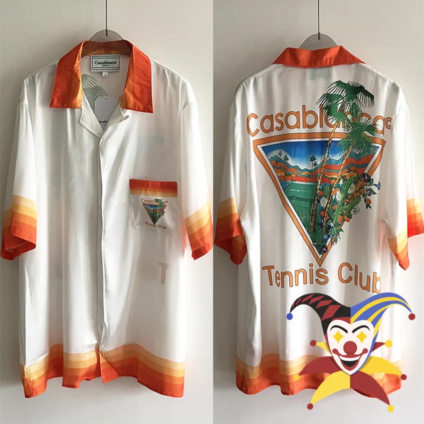 

2023ss Rural Field Printed Silk Casablanca Shirt Men Women Hawaii Beach Shirts