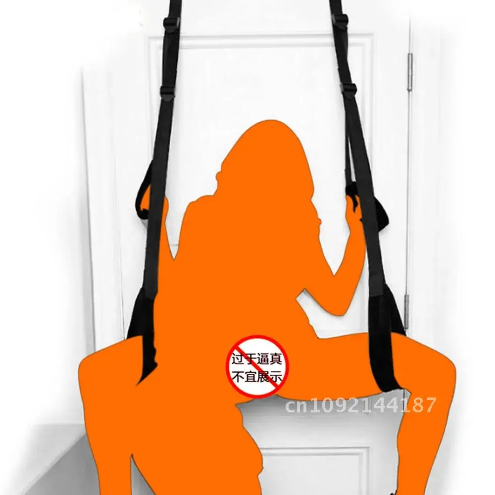 Soft Sex Swing for Couples Hanging Door Erotic Sex Bandage Game Nylon Strapping Adult Multi-position Chairs Tool Assisted