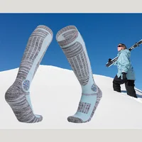 4 Colors Women Warm Skiing Socks Ski Stockings Girls Snowboarding Outdoor Sports Socks Sweat Absorption Thermal Sock 35-39 1