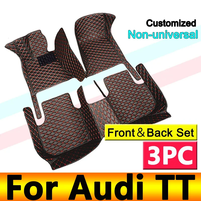 

Car Floor Mats For Audi TT 8N MK1 1998~2006 Protective Carpets Auto Rugs Luxury Leather Mat Durable Pad Set Car Accessories 2005