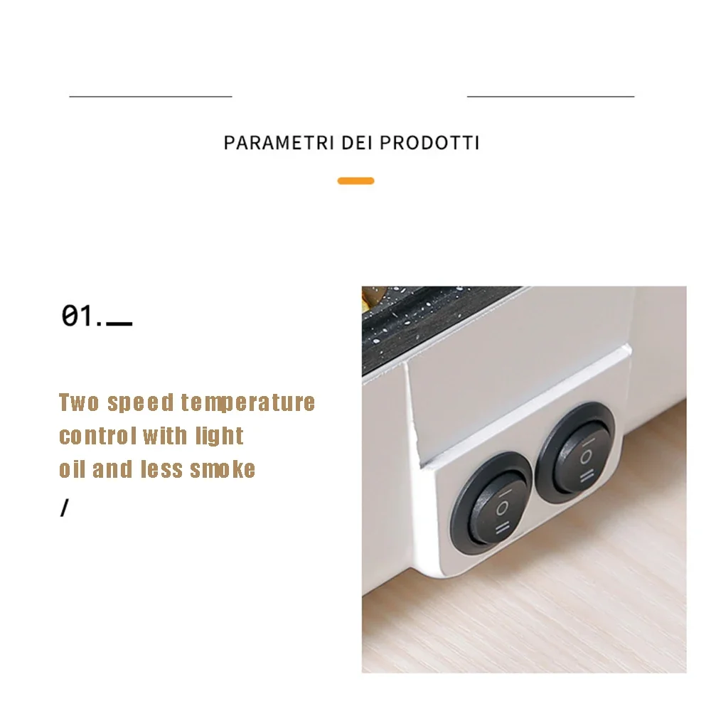 Description Picture 6 of item110V/220V 1200W 2 IN 1 Electric Hot Pot Cooker BBQ Grill Multicooker Electric BBQ Grill Non Stick Plate Barbecue Pan Cooking Pot