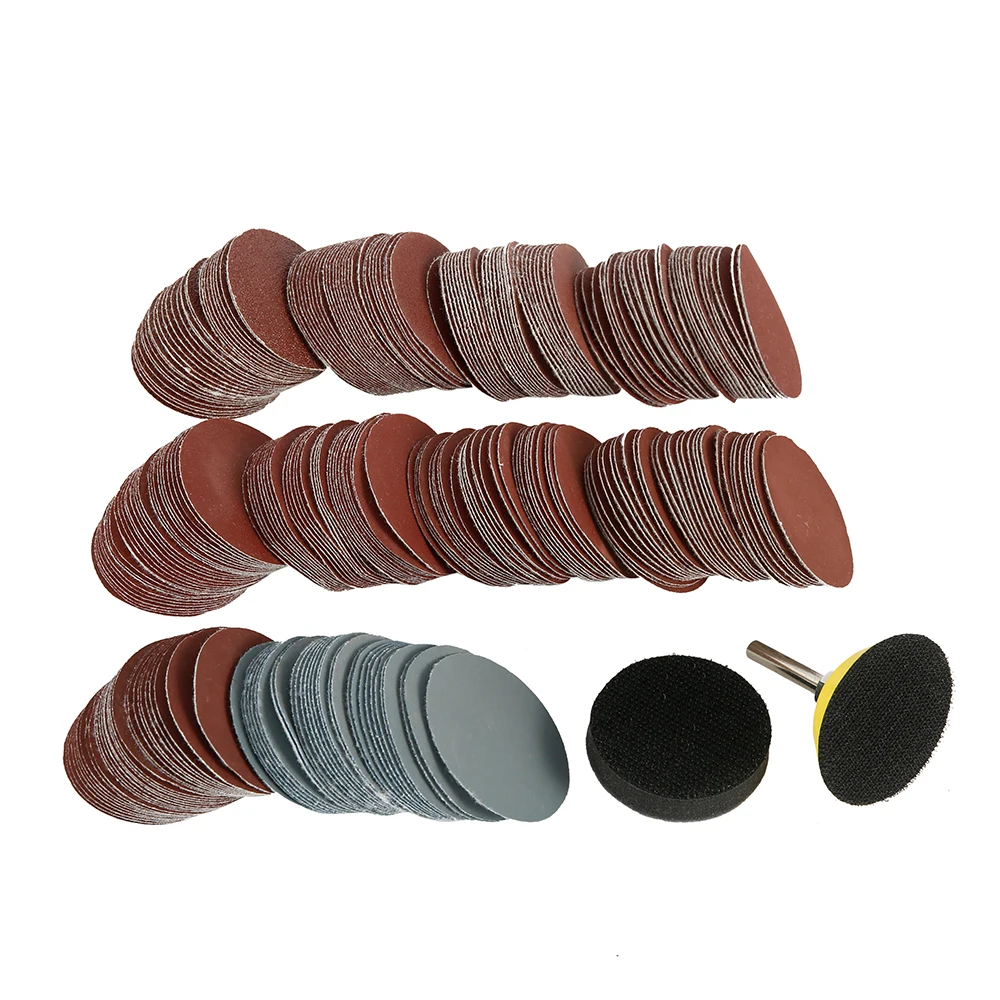 300pcs Sanding Discs 2 Inch Alumina Sanding Pads 80-3000 Grit Paper Polishing Sandpaper for Metal Wood Glass Car