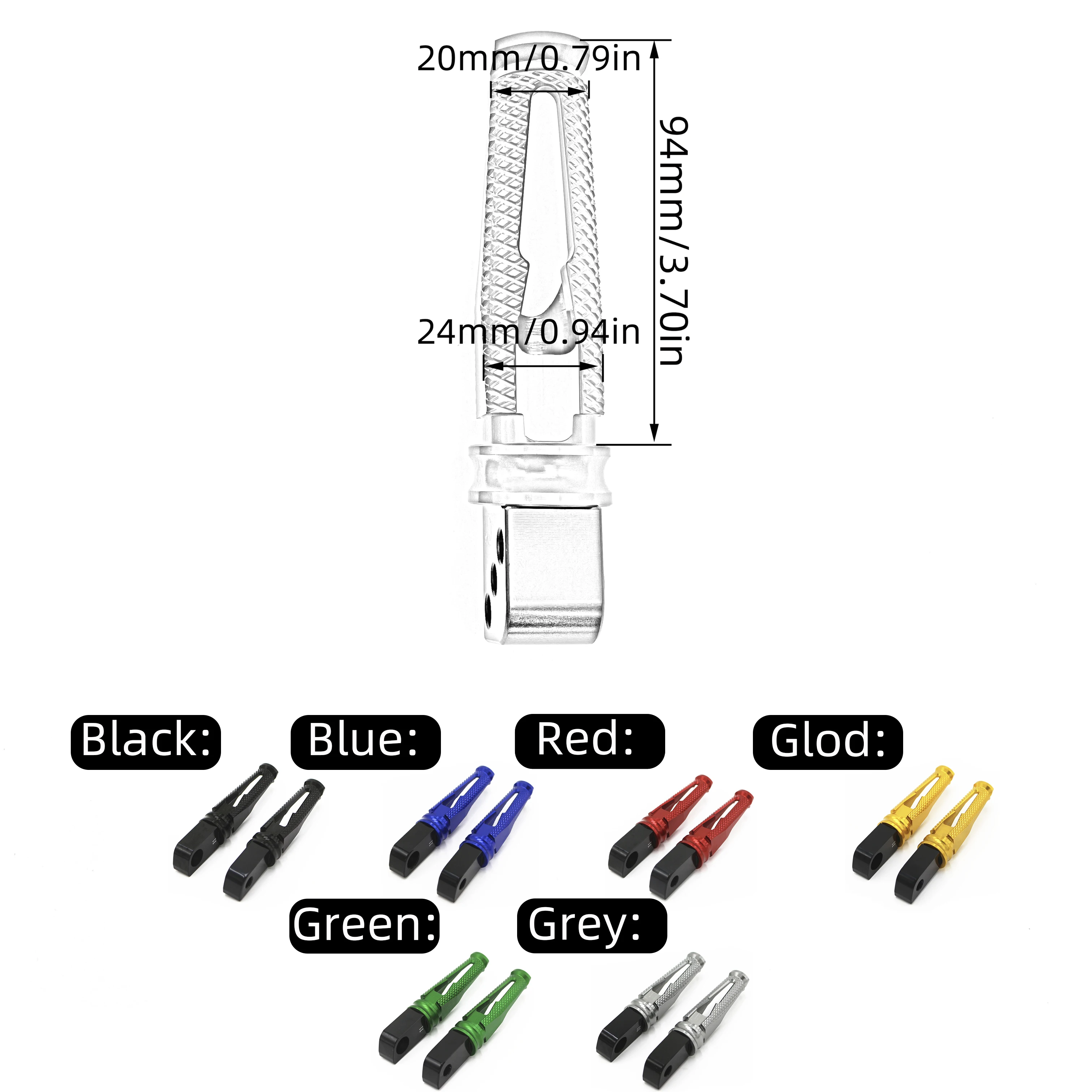BDJ Z650 Z750 Z800 Z900 Motorcycle Rear Footpegs Pedals Foot Pegs Footrest Plate For Kawasaki Z1000 ZRX1200 ZX6R ZX9R ZX10R