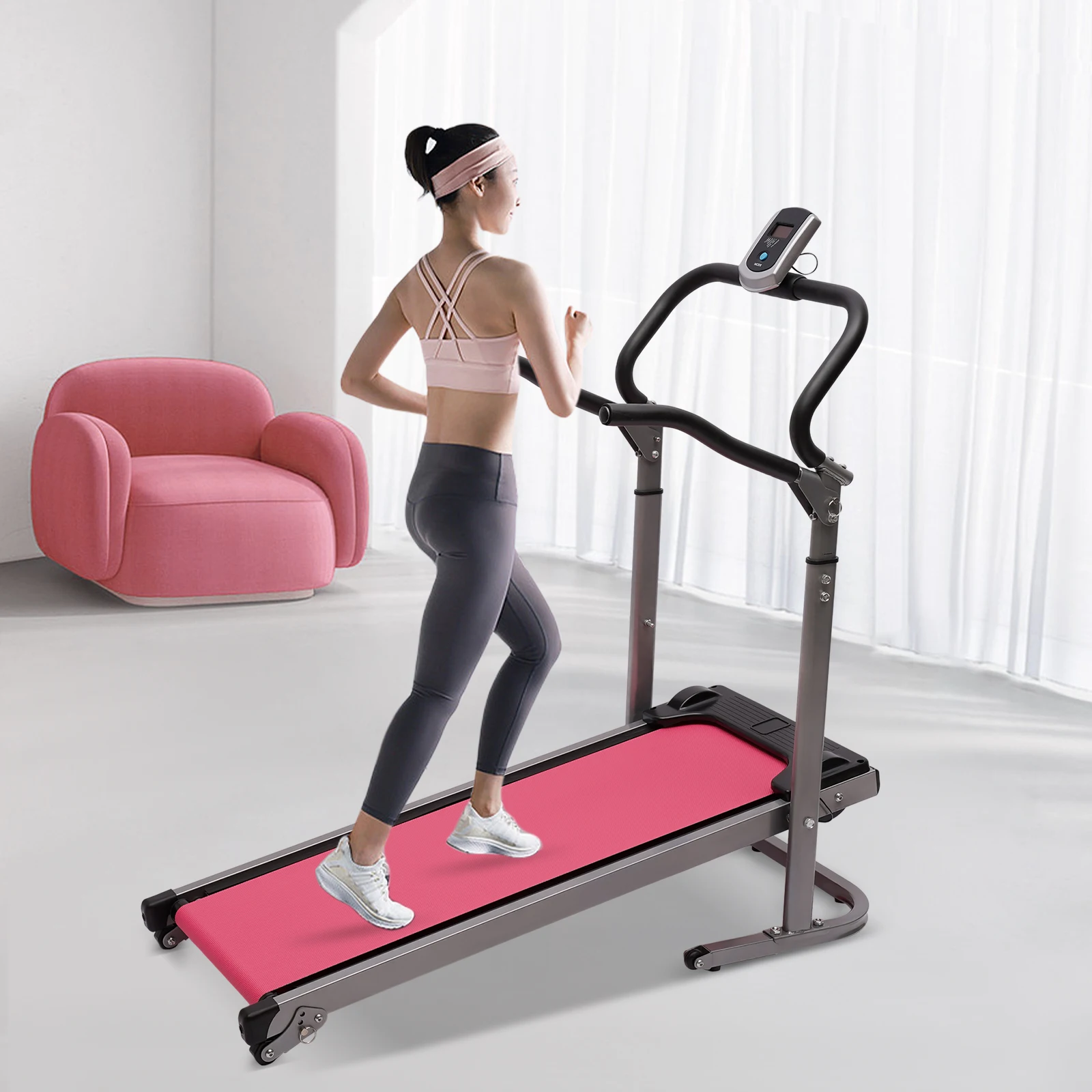 Folding Treadmill with Incline with LED Monitor Running Jogging Walking Exercise Machine Space Saving for Home Gym Easy Assembly 3