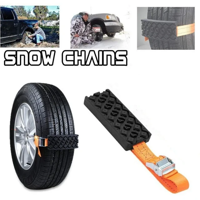 2 PCS Universal Car Snow Chains Mud Tires Traction Mat Wheel Chain Non-slip  Tracks Auto