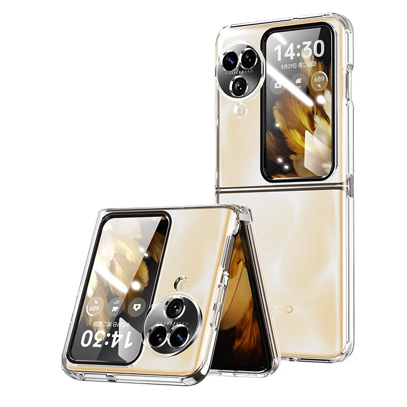 Custodia Trasparente Ultra Sottile In TPU Per Oppo Find N3 Flip, Morbida E Antiurto, Protezione Completa Con Bordi Rialzati