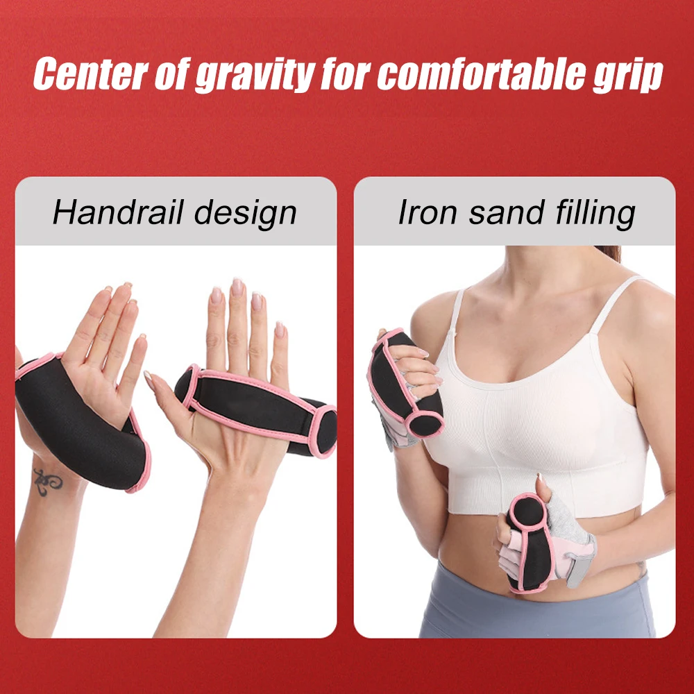 1 Pair Wrist Support Soft Hand Weights 2/4 LBS Walking Dumbbell for Men and Women Jogging Running Physical Therapy Aerobics