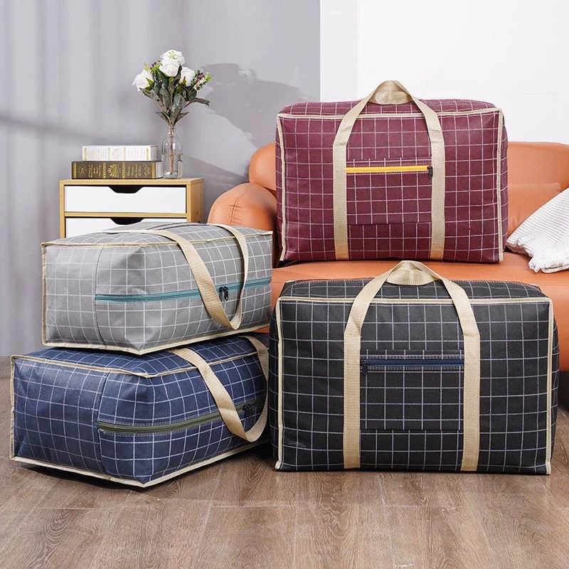 Large luggage Bag Large Capacity Woven Bag Multifunctional Luggage Packing Bag Clothing Organizer Zipper Portable Moving Bags 2