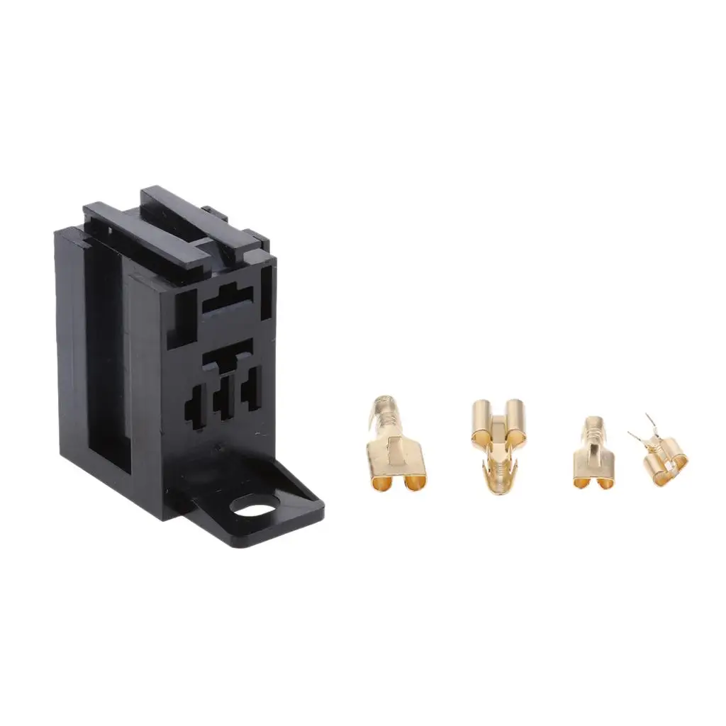 12V-4Pin-30Amp-Automotive-Relay-Socket-Holder-Mounting-Base-And ...
