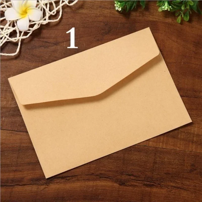 10pcs Black and White Kraft Paper Envelopes Blank Paper Retro European Style Card Postcard Gift Korean Stationery Paper