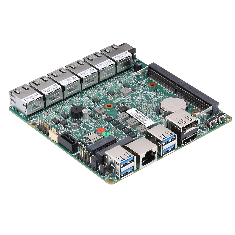 6x Intel i225V 2.5G LAN Console DP HD CPU Core i5-10210U Qotom Mini PC to DIY Soft Router Firewall Gateway 4