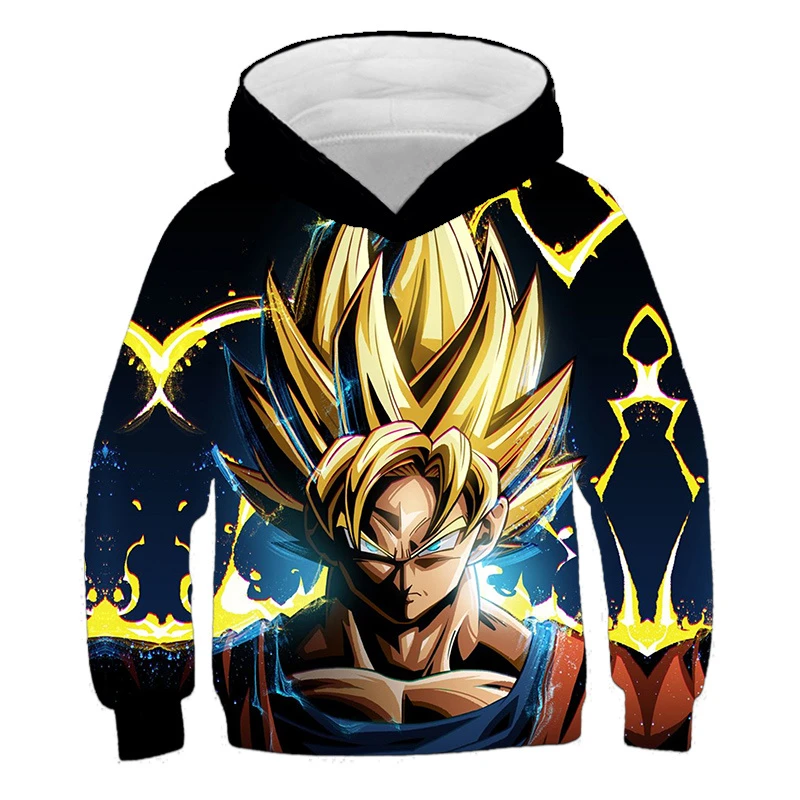 Sudadera con capucha de Dragon Ball Z para niños, ropa de Goku a la moda, de Anime, Tops para niños y niñas, otoño 2021| | - AliExpress