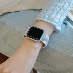 Chic Elastic Nylon Watch Band for Women - Adjustable Strap in Vibrant Colors (C)