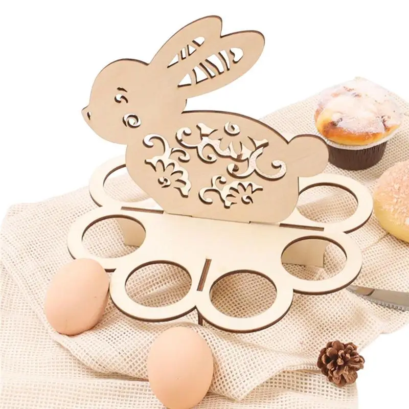 

Easter Egg Rack Wooden Easter Egg Holder Craft Shelves Bunny Easter Egg Rack Happy Easter Themed Easter Egg Stands For Display