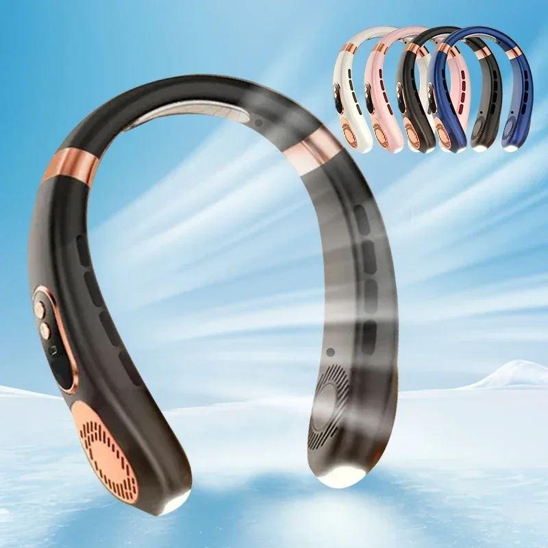 مروحة رقبة محمولة، بدون شفرات بدون استخدام اليدين،...