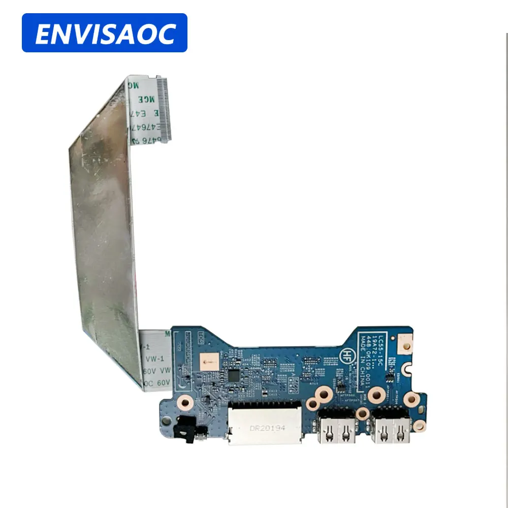 For Lenovo IdeaPad flex 5 14IIL05 14ITL05 14ARE05 15IIL05 laptop USB Jack Card Reader Power Button Board LC55-15C 448.0K109.0011