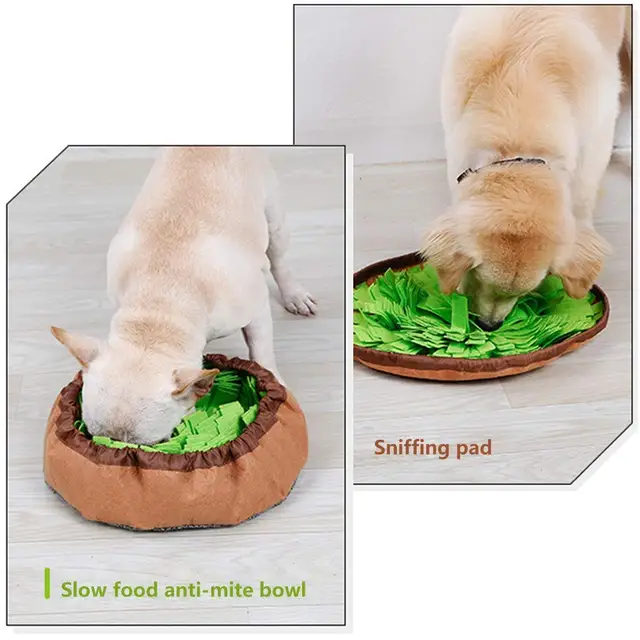 Pet Snuffle Mat for Dogs, Interactive Feed Game for Boredom, Encourages Natural Foraging Skills for Cats Dogs Bowl Travel Use 5