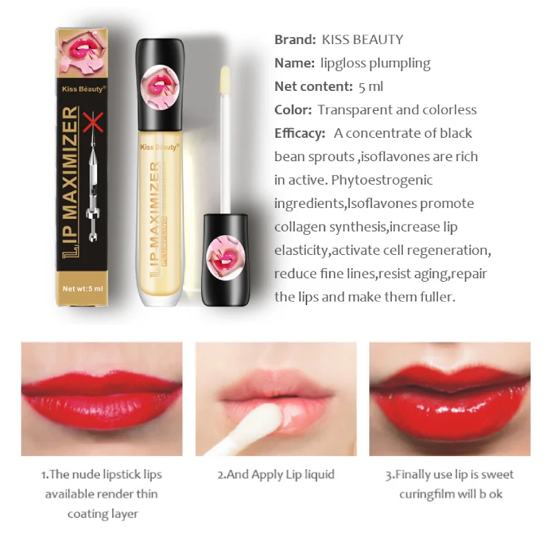 Lip Plumper Plumping Gloss Oil Device Tool Extreme Volumizer Plump Fuller Filler Bigger Pulp Lips Enhancer Maximizer for lip makeup,lip plumper