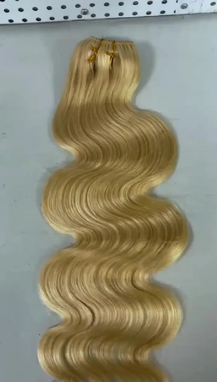 Заколки для наращивания волос человеческие волосы бразильские объемные волны 7