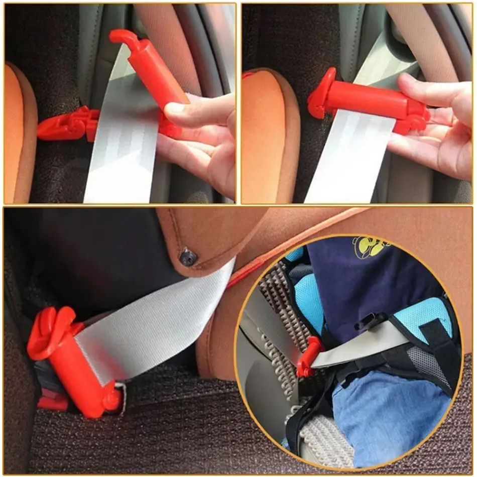 Car Baby Safety Belt Seat Clip Child Pregnant Woman Safe Fitted Slip-Resistant Buckle Lock Fixed Non-Slip Strap Clamp Clip 1pc