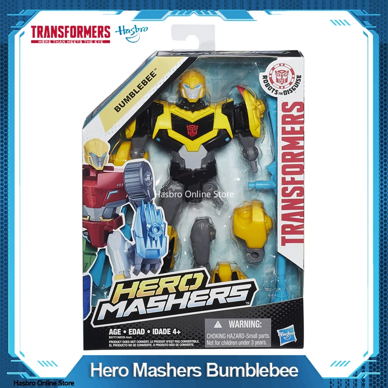 Y Transformers Hero Mashers Robot In Travestimento Bumblebee Figure B0777As0