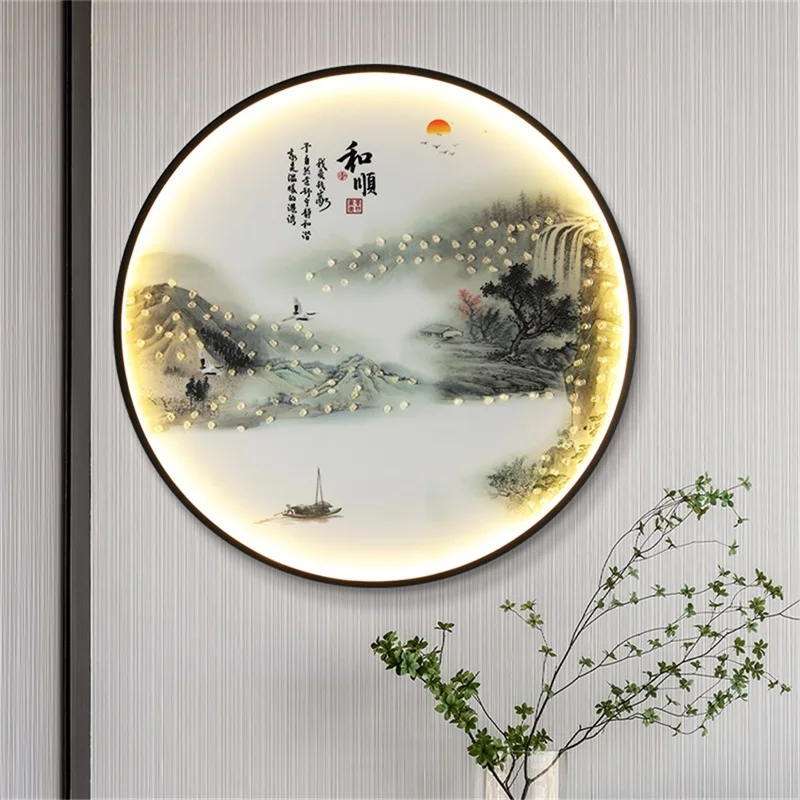 

TEMAR Indoor Wall Lamps Fixtures LED Chinese Style Mural Creative Light Sconces for Home Study Bedroom