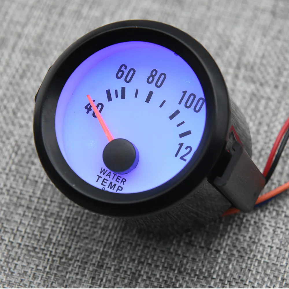 52MM 레이싱 게이지 40120 섭씨 수온 게이지(센서 포함) 1/8 NPT 수온 조인트 파이프 센서 라디에이터 26mm-40mm