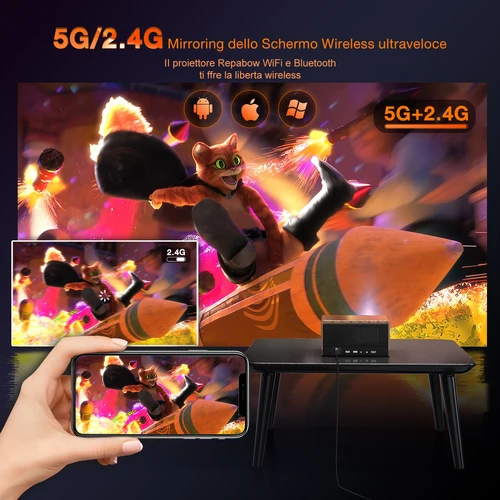 신년 크리스마스 야외 프로젝터, 4K 15000 루멘, 안드로이드 9.0, 와이파이 일광, 야외 홈 시어터 3