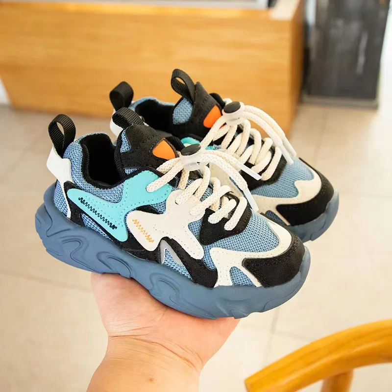 

2022 Kids Fashion Hit Color Children's Shoes Boys Korean of Running Shoes Girls Soft-soled Lightweight Casual Shoes