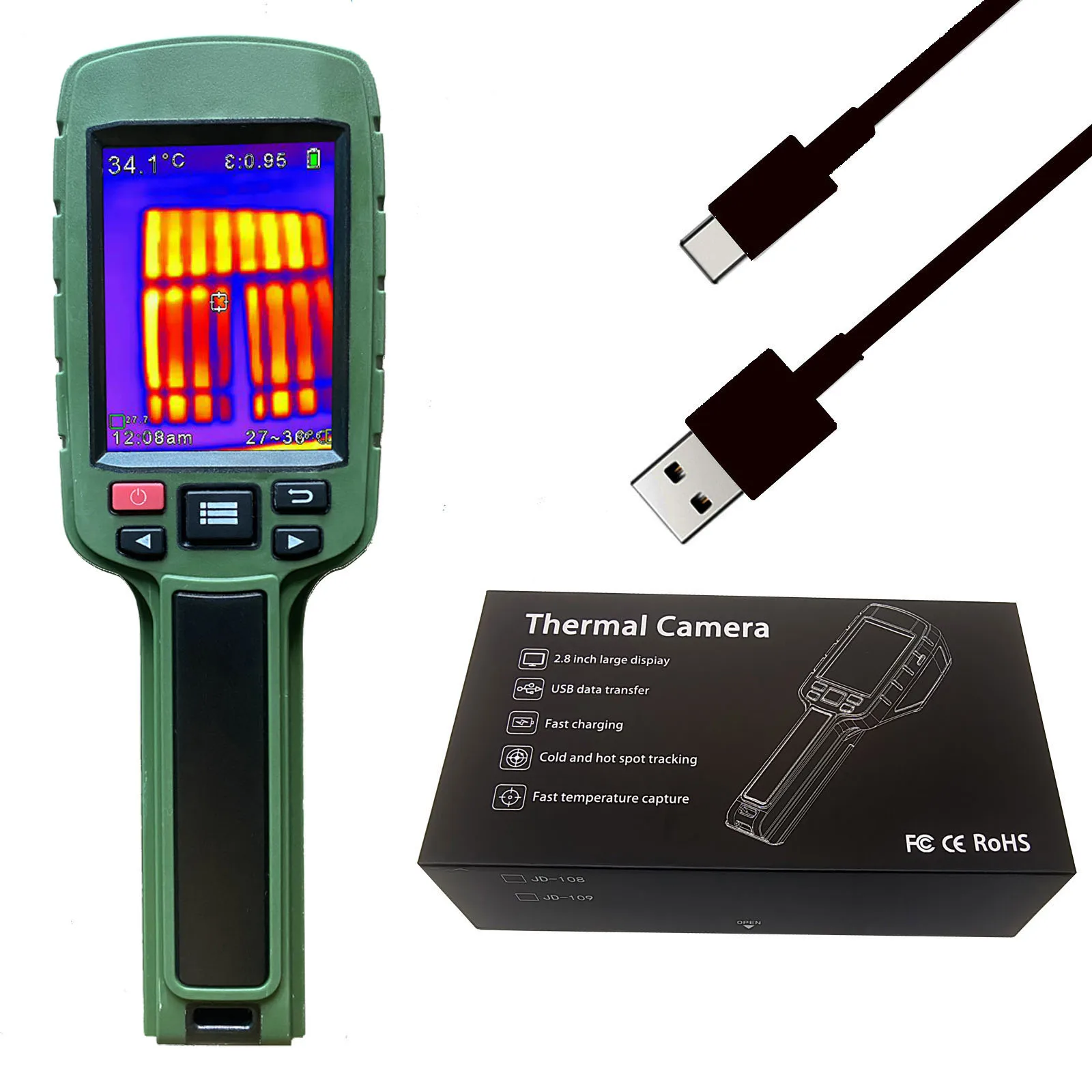 

Factory Price JD-108 Industrial Thermal Imager Handheld Thermograph Camera