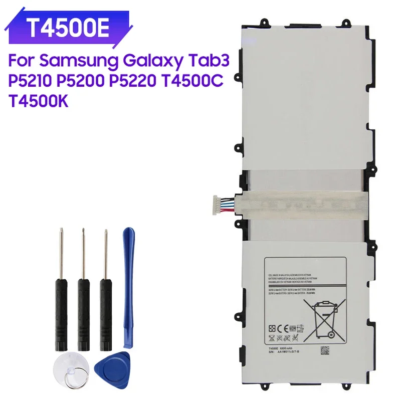 

Tablet Battery T4500E T4500C T4500K For Samsung GALAXY Tab3 P5210 P5200 P5220 Replacement Batteries 6800mAh