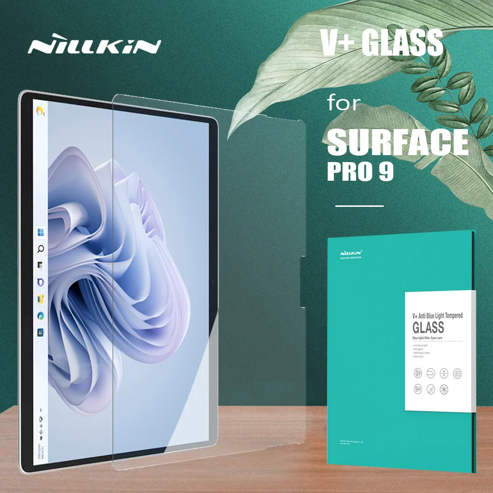 Nillkin Per Surface Pro 9 Glass V + Screen Protector Luce Blu Antiriflesso Ultrasottile Per Microsoft Surface Pro 9 Vetro Temperato