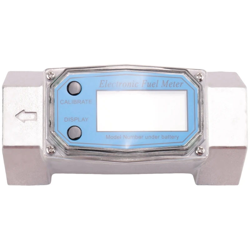 

1.5 Inch Digital Turbine Flow Meter LCD Display Fuel Water Flow Meter, Flowmeter For Diesel Kerosene Gasoline Water