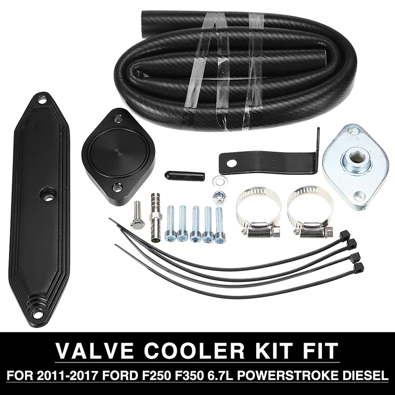 

Mayitr 1set Car Auto Valve Cooler Kit Fit For Ford F250 F350 6.7L 2011-2017 Powerstroke Diesel Parts