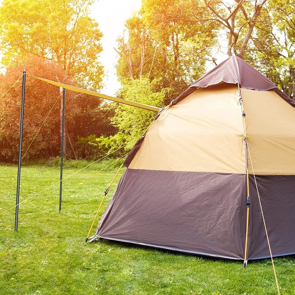 Telescopic Tent Pole Adjustable Tarp Aluminium Alloy Rods for Backpacking Hiking Camping Awning Shelter Canopy Accessory Kit telescopic tent pole
