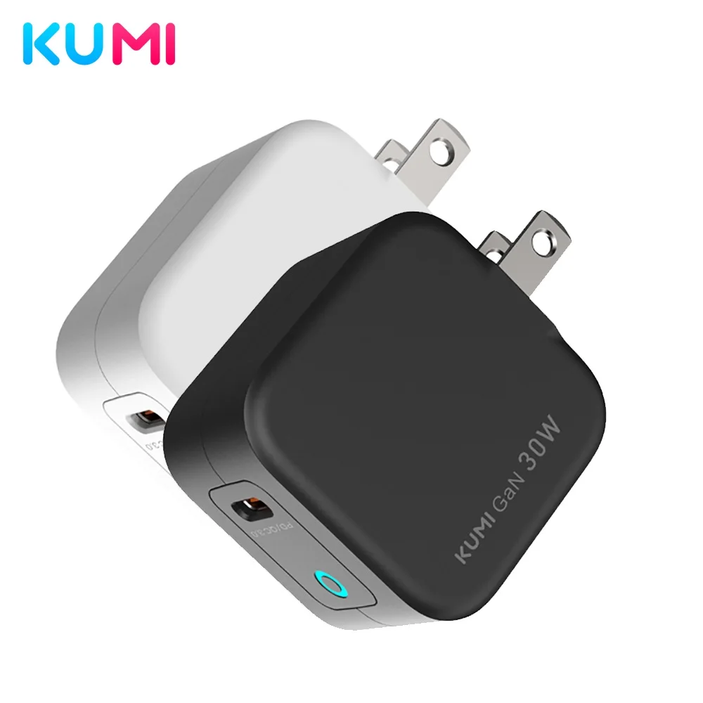 KUMI 30W GaN Quick Charger USB Type-C PD USB Charger with QC 3.0 Fast Charger for iPhone 12 Pro Huawei Xiaomi Laptop - ANKUX Tech Co., Ltd