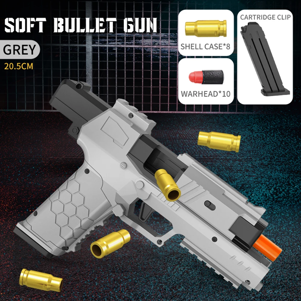 1:1 Model Splat Ball Gun Manual Shell Ejection Soft Bullet Toy Gun For Kids Pistol Weapons Range Ejecting Gel Blasters Gun Gift 2