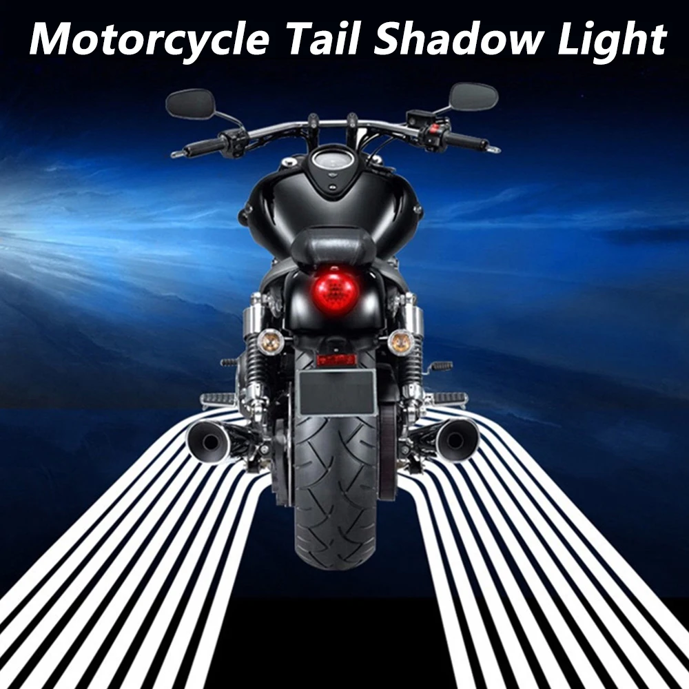 Motorcycle Angel Wing 12V Led Lamps For Universal Modified Moto Tail Lights Laser Welcome Brake Taillights Blubs led bulb motorcycle led lights motorcycle accessories