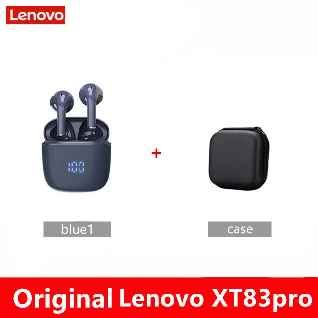 Lenovo XT83 Pro Wireless Bluetooth 5.1 Headphones LED Display Bluetooth Earphones with Dual Mics Touch Control Headsets Earbuds 