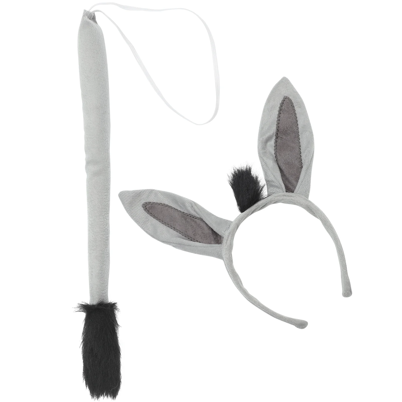 

1 Set Animals Ear Headband Tail Donkey Tail Decors Cosplay Costume Props Headband and Tail