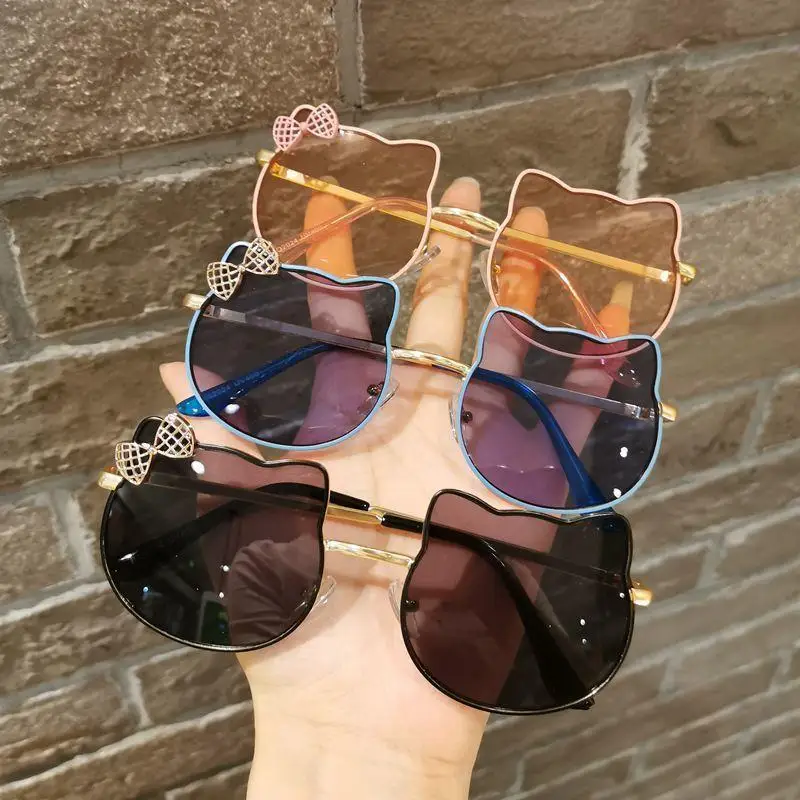 

Children's Glasses Kitty Sunglasses Fashion Personality Both Male and Female Kawaii Cat Sunglasses UV Protection and Shading