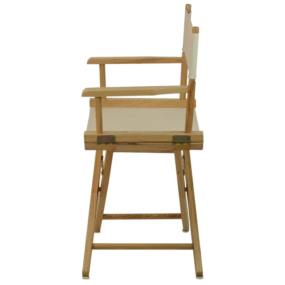 Wide Director Chair Solid Oak Frame Extra-Wide Seat Color Options 2