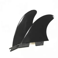 2 PCS Surf FIN F II G5 Side Fins High Quality Fiberglass Plastic Black/White/Jade Surfboard Surfing Fins 1