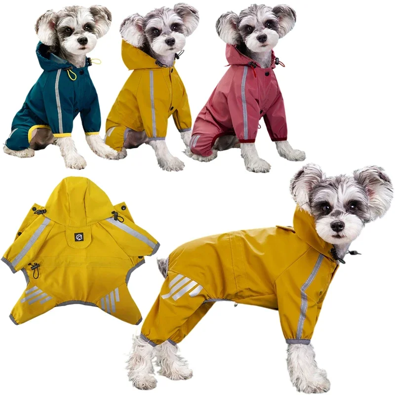 

Waterproof Pet Clothes Puppy Raincoat for Small Medium Dogs Cats Hoodies Reflective Shih Tzu Overalls Chihuahua Pug Rain Coats