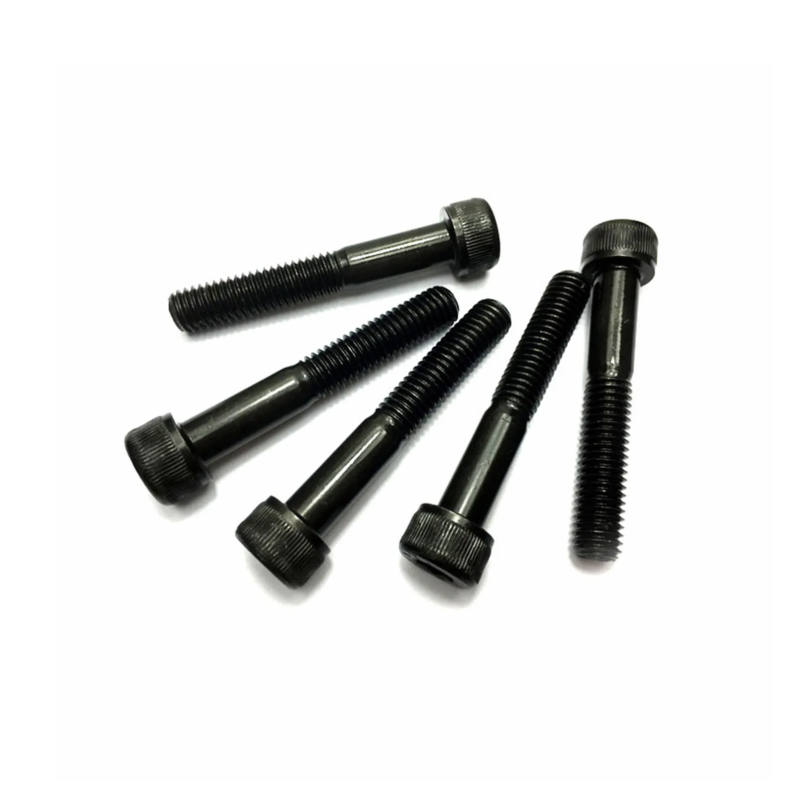 1/10pcs M3 M4 M5 M6 M8 Black Grade 12.9 Steel Lengthened Long Allen Hexagon Hex Socket Cap Head Half Thread Screw Bolt 30~300mm