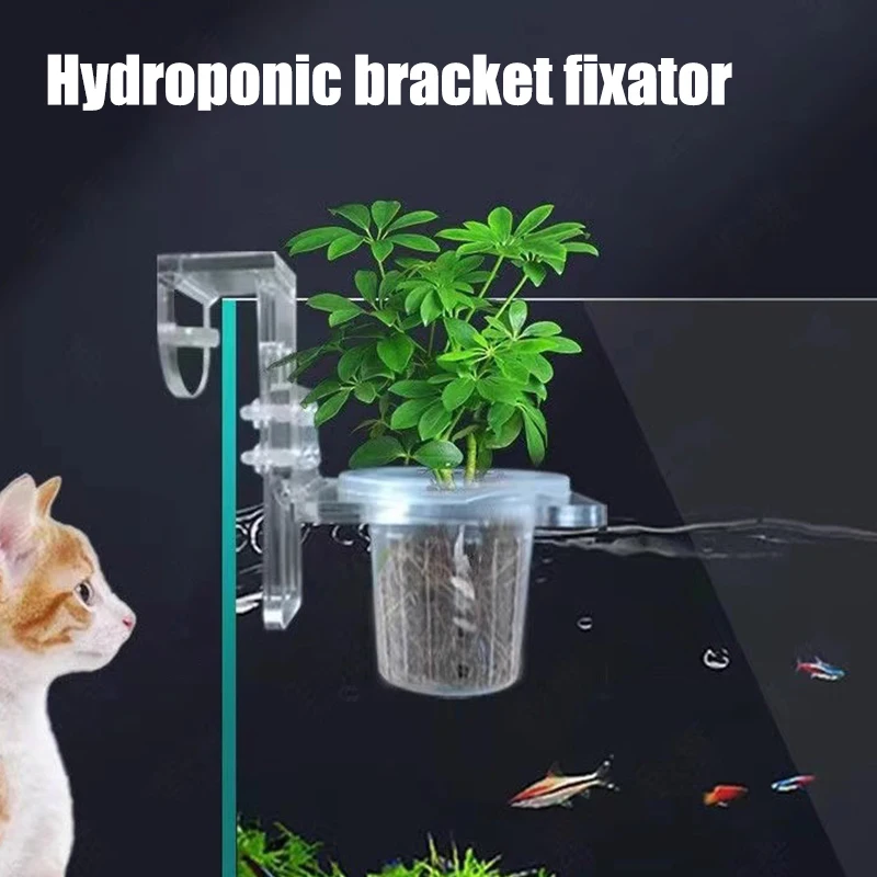 Aquarium Plant Holder Aquatic Plant Pot Hanging Aquatic Planter Fish Tank Holder Aquarium Pot Accessories