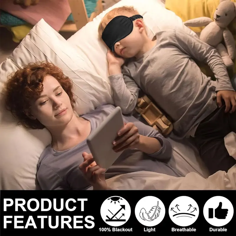 Silk Comfort Sleep Mask – Soft, Lightweight Blackout Eye Cover for Restful Sleep