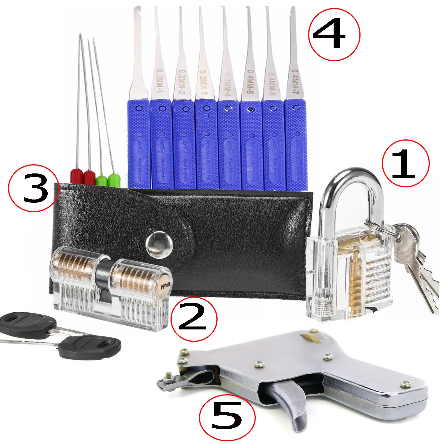 2022 New Lockpick Training Set For Men,2pcs Transparent Locks With