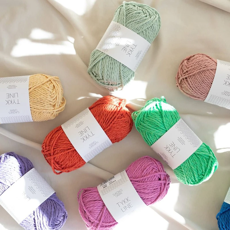 1*50g ball Sandnes Garn Tykk Line Yarn DIY Craft Handknitting Yarn Mid Thick Crochet Yarn 4