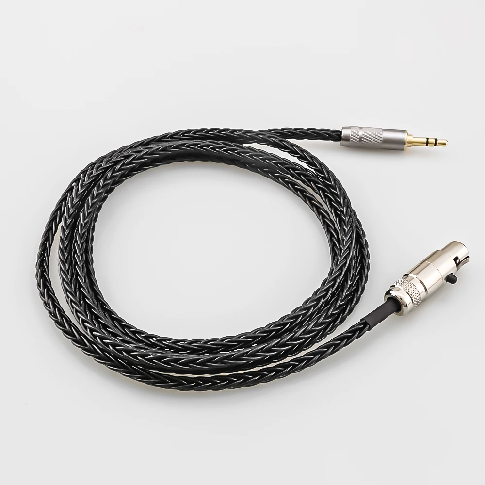 Hot Sale 8 Core Audio Headphone Upgraded cables 3.5mm stereo plug to mini XLR for AK G Q701, K240S ,K271 ,K702 ,K141 ,K171, K712